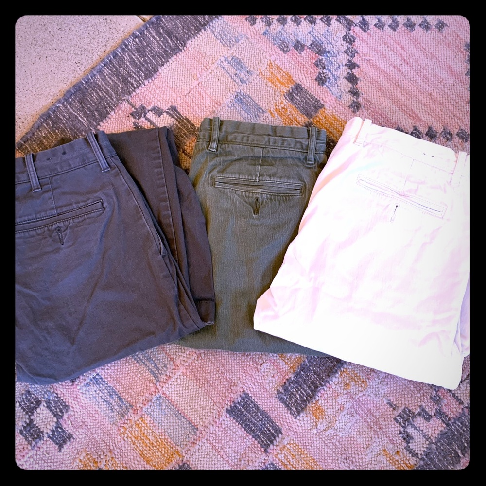 Three pairs of J. Crew chinos!